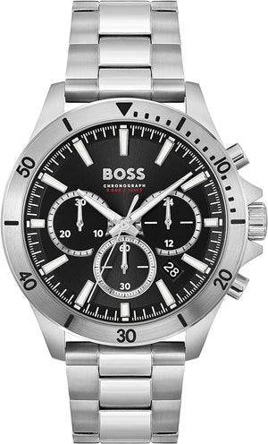 Hugo Boss Troper Chronograph Blue Dial Silver Steel Strap Watch For Men - 1514057 Authentic Buy Shop Now