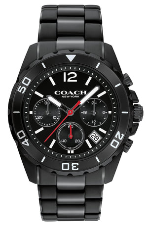 Coach Kent Chronograph Black Dial Black Steel Strap Watch for Men - 14602554 Authentic Buy Shop Now