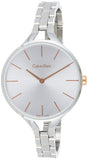 Calvin Klein Graphic Silver Dial Silver Steel Strap Watch for Women - K7E23B46 Authentic Buy Shop Now