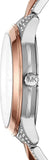 Michael Kors Runway Mercer Crystals Silver Dial Two Tone Steel Strap Watch For Women - MK6716 Authentic Buy Shop Now
