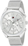 Tommy Hilfiger Mia Silver Dial Silver Mesh Bracelet Watch for Men - 1781628 Authentic Buy Shop Now
