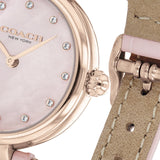 Coach Hayley Mother of Pearl Pink Dial Pink Leather Strap Watch for Women - 14503537 Authentic Buy Shop Now