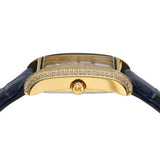 Michael Kors Emery Quartz Diamond Silver Dial Blue Leather Strap Watch For Women - MK2982 Authentic Buy Shop Now