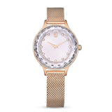 Swarovski Octea Nova Silver Dial Rose Gold Mesh Strap Watch for Women - 5650011 Authentic Buy Shop Now