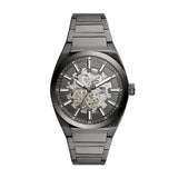 Fossil Everett Automatic Skeleton Grey Dial Grey Steel Strap Watch for Men - ME3206 Authentic Buy Shop Now