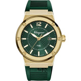 Salvatore Ferragamo F-80 Classic Green Dial Green Rubber Strap Watch for Men - SFHY02022 Authentic Buy Shop Now