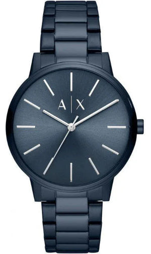 Armani Exchange Cayde Analog Blue Dial Blue Steel Strap Watch For Men - AX2702 Authentic Buy Shop Now