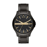 Armani Exchange Hampton Chronograph Black Dial Black Steel Strap Watch For Men - AX2413 Authentic Buy Shop Now