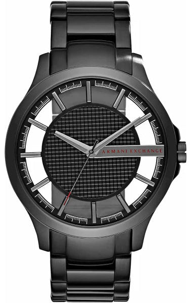 Armani Exchange Hampton Chronograph Black Dial Black Steel Strap Watch For Men - AX2189 Authentic Buy Shop Now