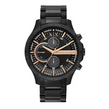 Armani Exchange Chronograph Black Dial Black Steel Strap Watch For Men - AX2429 Authentic Buy Shop Now