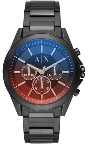 Armani Exchange Drexler Chronograph Black Dial Black Steel Strap Watch For Men - AX2615 Authentic Buy Shop Now