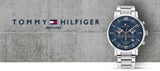Tommy Hilfiger Evan Chronograph Blue Dial Silver Steel Strap Watch For Men - 1710409 Authentic Buy Shop Now