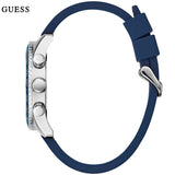 Guess Fleet Chronograph Black Dial Blue Rubber Strap Watch for Men - W0971G2 Authentic Buy Shop Now