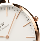 Daniel Wellington Classic Cornwall White Dial Black Nylon Strap Watch For Women - DW00100259 Authentic Buy Shop Now