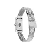 Gucci G Frame Quartz Diamonds Green & Red Mother of Pearl Dial Silver Mesh Bracelet Watch For Women - YA147510 Authentic Buy Shop Now