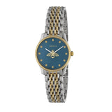 Gucci G Timeless Quartz Blue Dial Two Tone Steel Strap Watch For Women - YA1265029 Authentic Buy Shop Now