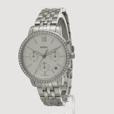 Fossil Neutra Chronograph Silver Dial Silver Steel Strap Watch for Women - ES5217 Authentic Buy Shop Now