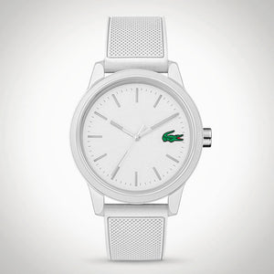 Lacoste 12.12 White Dial White Silicon Strap Watch for Men - 2010984 Authentic Buy Shop Now