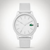 Lacoste 12.12 White Dial White Silicon Strap Watch for Men - 2010984 Authentic Buy Shop Now