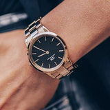 Daniel Wellington Iconic Link Black Dial Rose Gold Steel Strap Watch for Women - DW00100210 Authentic Buy Shop Now