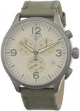 Tissot T Sport Chrono XL Beige Dial Green Nylon Strap Watch for Men - T116.617.37.267.00 Authentic Buy Shop Now