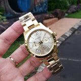 Fossil Boyfriend Gold Dial Gold Steel Strap Watch for Women - ES3884 Authentic Buy Shop Now