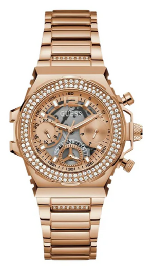 Guess Fusion Chronograph Rose Gold Dial Rose Gold Steel Strap Watch for Women - GW0552L3 Authentic Buy Shop Now