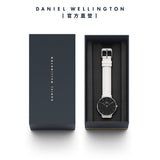 Daniel Wellington Classic Petite Bondi Black Dial White Leather Strap Watch For Women - DW00100284 Authentic Buy Shop Now