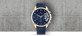 Tommy Hilfiger Baker Chronograph Quartz Blue Dial Blue Leather Strap Watch For Men - 1710451 Authentic Buy Shop Now