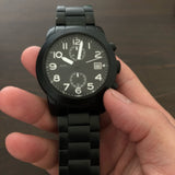 Marc Jacobs Larry Chronograph Black Dial Black Steel Strap Watch for Men - MBM5032 Authentic Buy Shop Now