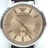 Emporio Armani Kappa Classic Brown Dial Brown Leather Strap Watch For Men - AR9106 Authentic Buy Shop Now