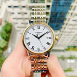 Tissot T Classic Carson Quartz White Dial Two Tone Steel Strap Watch for Men - T085.410.22.013.00 Authentic Buy Shop Now