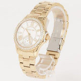 Michael Kors Everest Three-Hand Mother of Pearl White Dial Gold Steel Strap Watch For Women - MK7363 Authentic Buy Shop Now