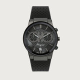 Salvatore Ferragamo Sapphire Chrono Black Dial Black Rubber Strap Watch for Men - SFME00621 Authentic Buy Shop Now