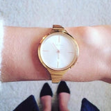 Calvin Klein Lively White Dial Gold Steel Strap Watch for Women - K4U23526 Authentic Buy Shop Now