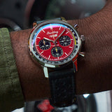 Breitling Top Time B01 Chevrolet Corvette Red Dial Black Leather Strap Watch for Men - AB01761A1K1X1 Authentic Buy Shop Now