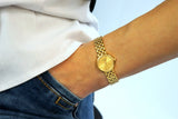 Tissot Lovely Gold Dial Gold Steel Strap Watch For Women - T058.009.33.021.00 Authentic Buy Shop Now