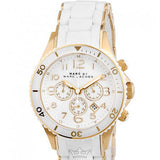 Marc Jacobs Rock Chronograph White Dial White Silicone Strap Watch for Women - MBM2546 Authentic Buy Shop Now