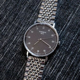 Tissot Everytime Large Black Dial Silver Mesh Bracelet Watch For Men - T109.610.11.077.00 Authentic Buy Shop Now
