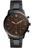 Fossil Neutra Chronograph Black Dial Black Steel Strap Watch for Men - FS5525 Authentic Buy Shop Now