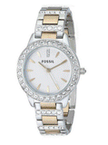 Fossil Jesse Crystals White Dial Two Tone Steel Strap Watch for Women - ES2409 Authentic Buy Shop Now