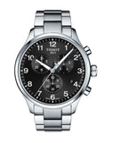 Tissot T Classic Chrono XL Black Dial Silver Steel Strap Watch For Men - T116.617.11.057.01 Authentic Buy Shop Now