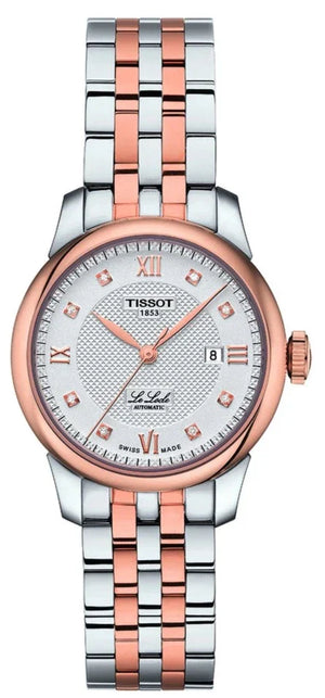 Tissot Le Locle Lady Automatic Diamonds Silver Dial Two Tone Steel Strap Watch For Women - T006.207.22.036.00 Authentic Buy Shop Now
