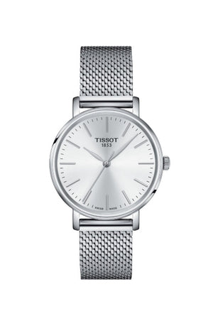 Tissot Everytime Gent Silver Dial Silver Mesh Bracelet Watch for Men - T143.410.11.011.00 Authentic Buy Shop Now