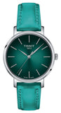 Tissot Everytime Lady Green Dial Green Leather Strap Watch for Women - T143.210.17.091.00 Authentic Buy Shop Now