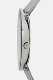 Calvin Klein Chic Silver Dial White Leather Strap Watch for Women - K7N23UP8 Authentic Buy Shop Now