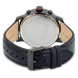 Tommy Hilfiger Aden Chronograph Black Dial Black Leather Strap Watch for Men - 1791310 Authentic Buy Shop Now