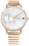 Tommy Hilfiger Brooke Silver Dial Rose Gold Steel Strap Watch for Women - 1782021 Authentic Buy Shop Now