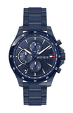 Tommy Hilfiger Bank Quartz Blue Dial Blue Steel Strap Watch for Men - 1791720 Authentic Buy Shop Now
