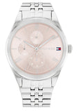 Tommy Hilfiger Monica Multifunction Chronograph Pink Dial Silver Steel Strap Watch For Women - 1782590 Authentic Buy Shop Now